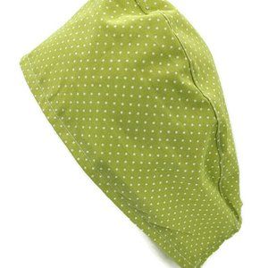Lime & White dots Surgical Scrub Cap